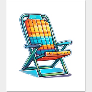 Folding beach chair design Posters and Art